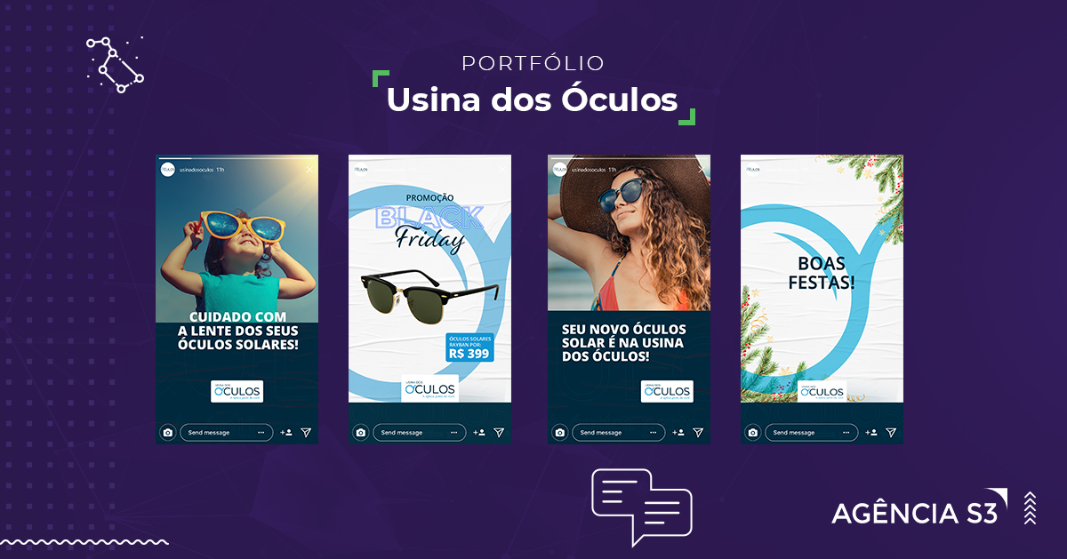 Portfólio Redes Sociais Usina dos Ócúlos