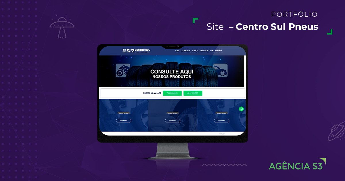 Site Centro Sul Distribuidora de Pneus