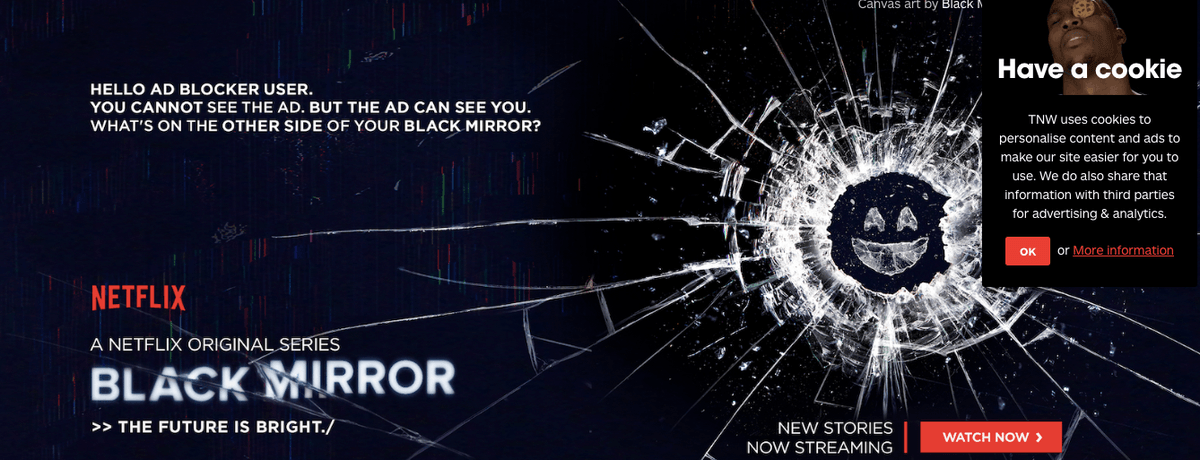 Netflix fura o bloqueio do Adblocker para promover anúncios de Black Mirror