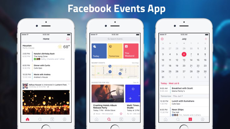 Facebook lança aplicativo exclusivo para eventos